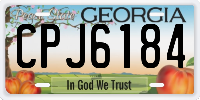 GA license plate CPJ6184