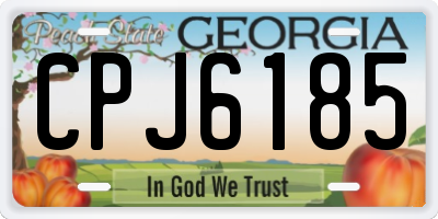 GA license plate CPJ6185