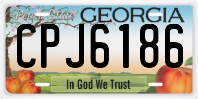 GA license plate CPJ6186