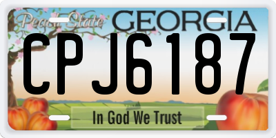 GA license plate CPJ6187