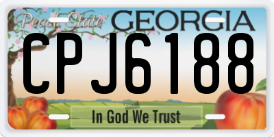 GA license plate CPJ6188