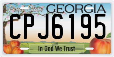 GA license plate CPJ6195
