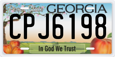 GA license plate CPJ6198