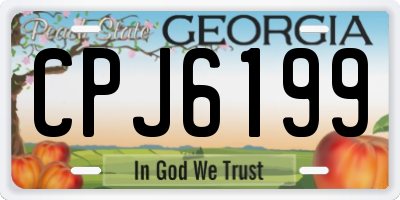 GA license plate CPJ6199