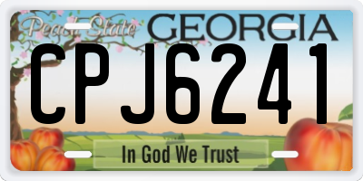 GA license plate CPJ6241