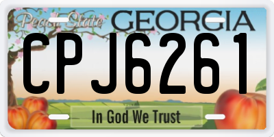 GA license plate CPJ6261