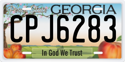 GA license plate CPJ6283