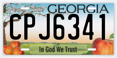 GA license plate CPJ6341