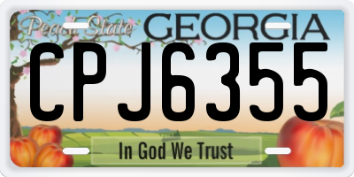 GA license plate CPJ6355