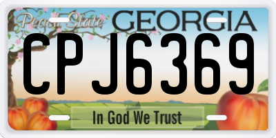 GA license plate CPJ6369