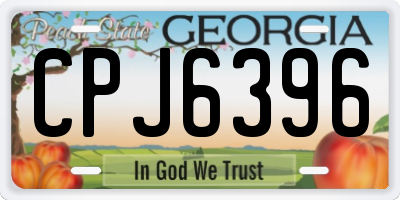 GA license plate CPJ6396