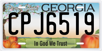 GA license plate CPJ6519
