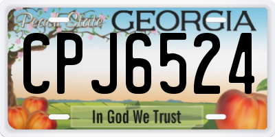 GA license plate CPJ6524