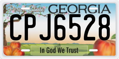GA license plate CPJ6528