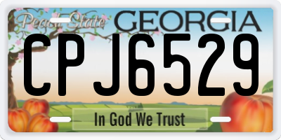 GA license plate CPJ6529
