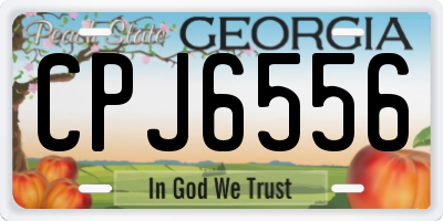 GA license plate CPJ6556
