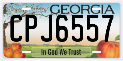 GA license plate CPJ6557