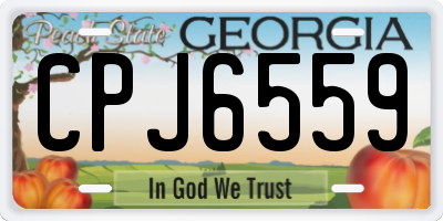 GA license plate CPJ6559