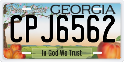 GA license plate CPJ6562