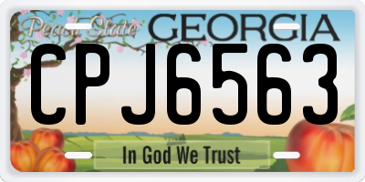 GA license plate CPJ6563
