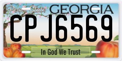 GA license plate CPJ6569