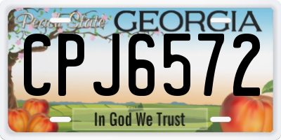 GA license plate CPJ6572