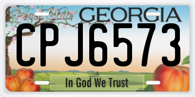 GA license plate CPJ6573