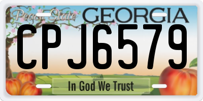 GA license plate CPJ6579