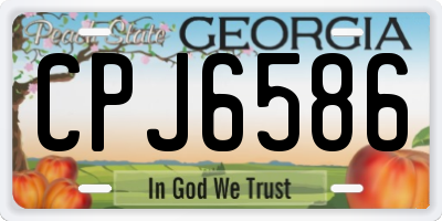 GA license plate CPJ6586