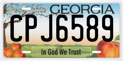 GA license plate CPJ6589