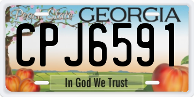 GA license plate CPJ6591
