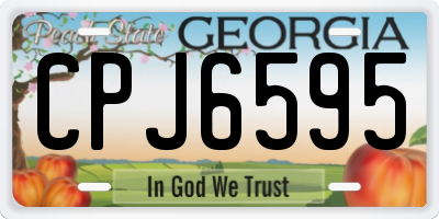 GA license plate CPJ6595