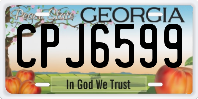 GA license plate CPJ6599