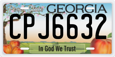 GA license plate CPJ6632