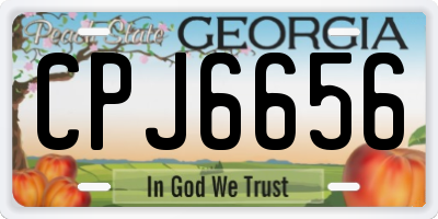 GA license plate CPJ6656
