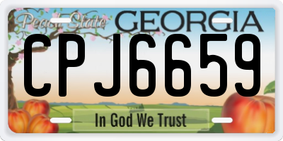 GA license plate CPJ6659