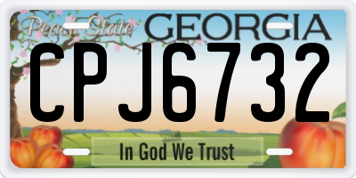 GA license plate CPJ6732