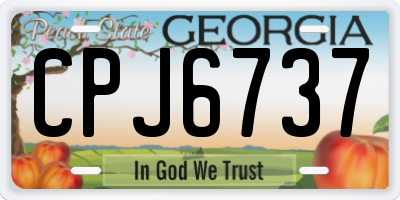 GA license plate CPJ6737