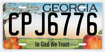 GA license plate CPJ6776