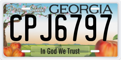 GA license plate CPJ6797