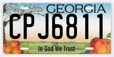 GA license plate CPJ6811
