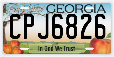 GA license plate CPJ6826