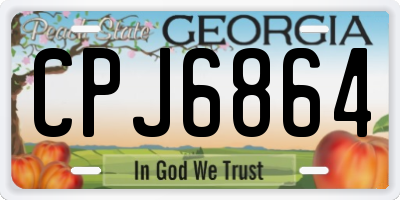 GA license plate CPJ6864
