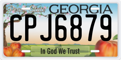 GA license plate CPJ6879