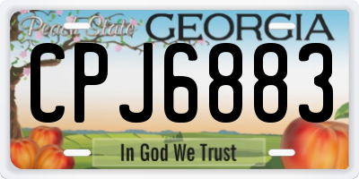 GA license plate CPJ6883