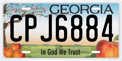 GA license plate CPJ6884