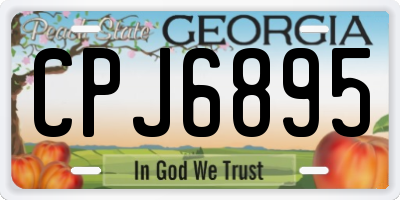 GA license plate CPJ6895