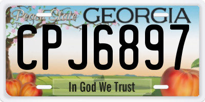 GA license plate CPJ6897