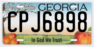 GA license plate CPJ6898