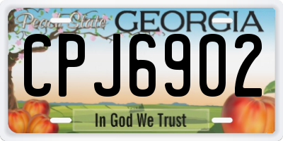 GA license plate CPJ6902